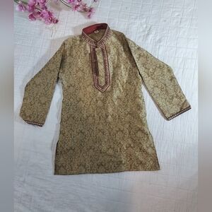 & Other Stories Kids Gold Embroidered Coat
